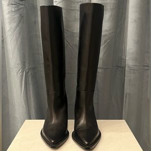 Black Knee High Boots - Zara